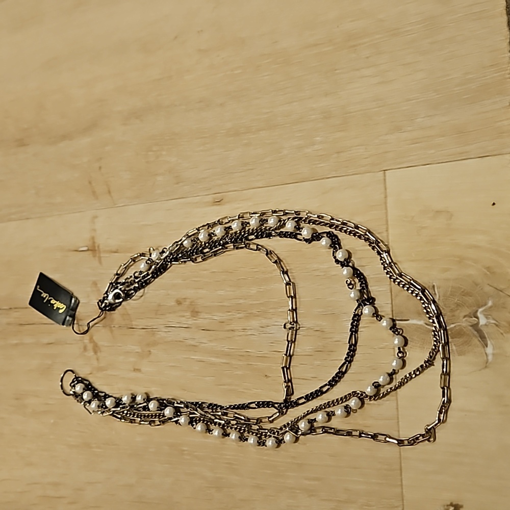 Vintage cookie Lee silver necklace becklace  nwt